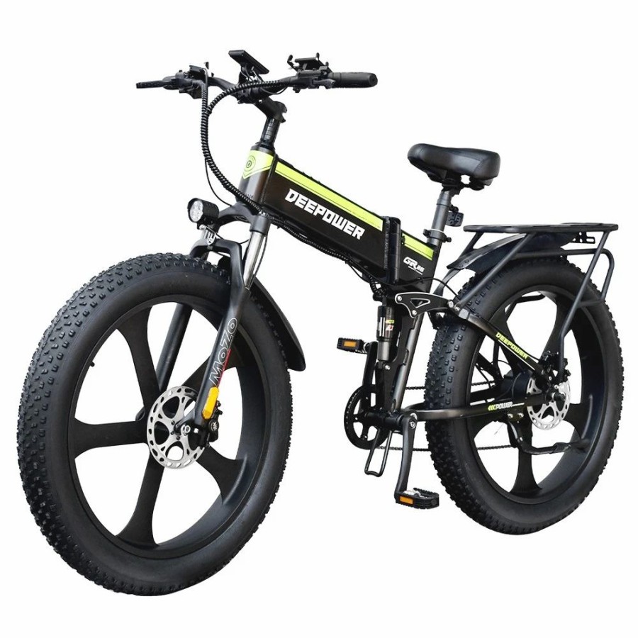 E-Bikes, Scooters & Wheels * | Deepower H26 Pro (Gr26) Electric Bike 26*4.0 Inch Fat Tire 48V 1000W Motor 17.5Ah Battery 45Km/H Max Speed Shimano 7 Speed Gear 150Kg Load