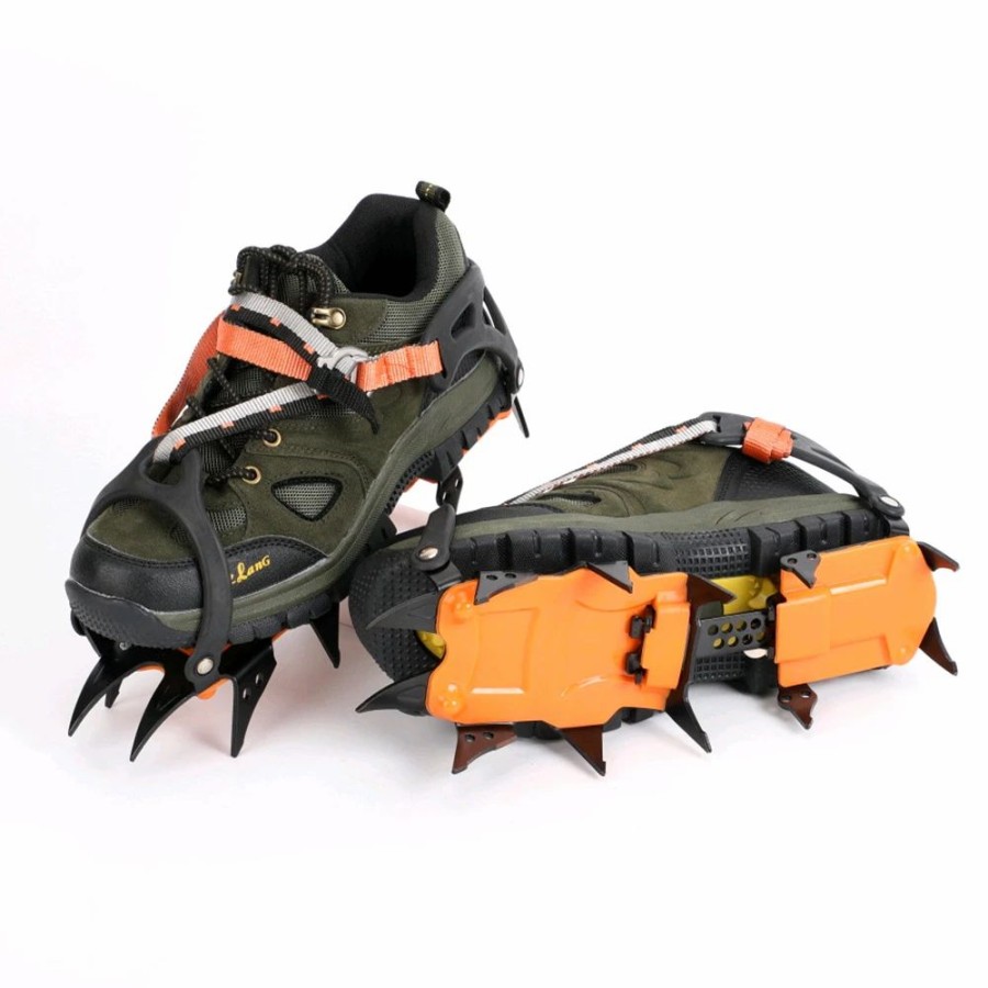 Exercise * | 12 Teeth Ice Crampons Winter Snow Boot Shoes Ice Gripper Anti-Skid Ice Spikes Snow Traction Cleats