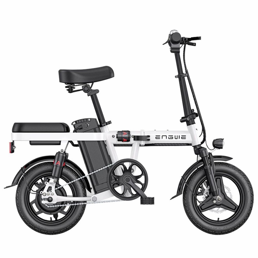 E-Bikes, Scooters & Wheels * | Engwe T14 Folding Electric Bicycle 14 Inch Tire 350W Brushless Motor 48V 10Ah Battery 33Km/H Max Speed 80Km Range 100Kg Load White