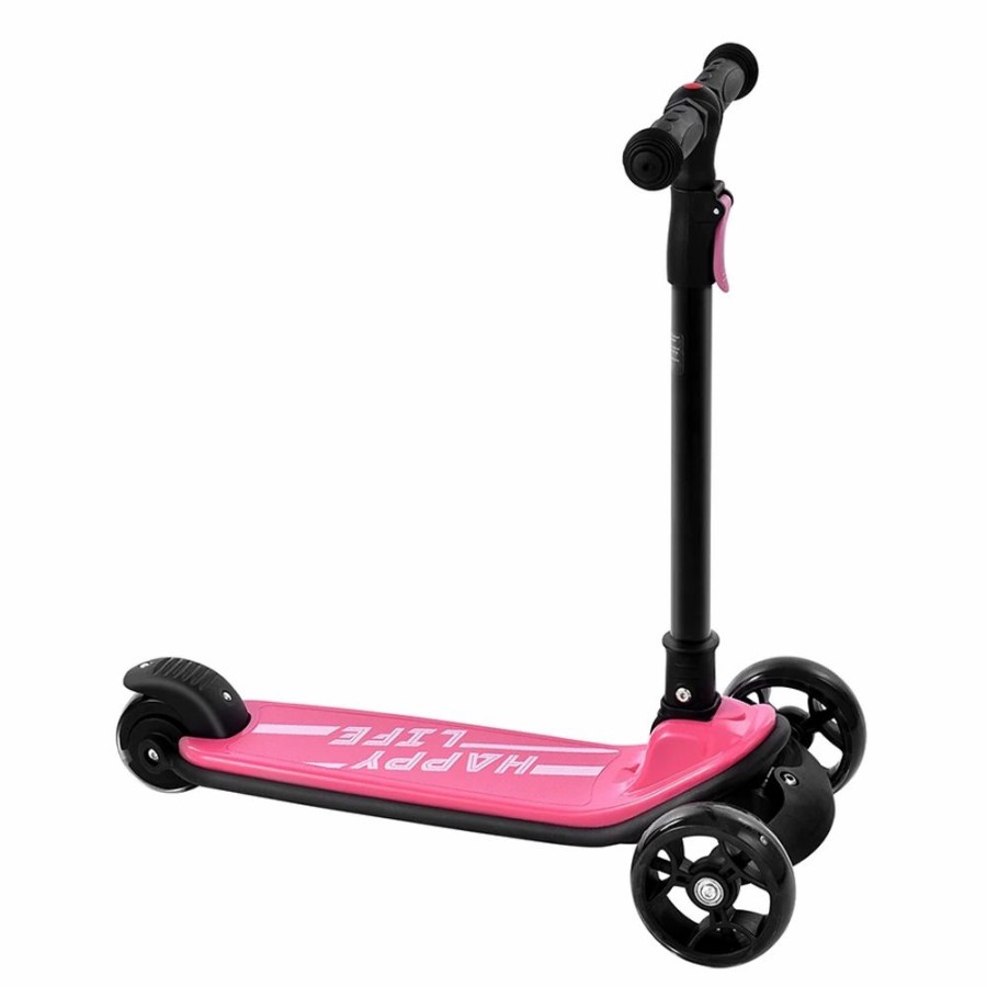 E-Bikes, Scooters & Wheels * | Kick Scooter Glide Scooter With Extra Wide Pu Light-Up Wheels And 4 Adjustable Heights For Children From 3-12 Pink