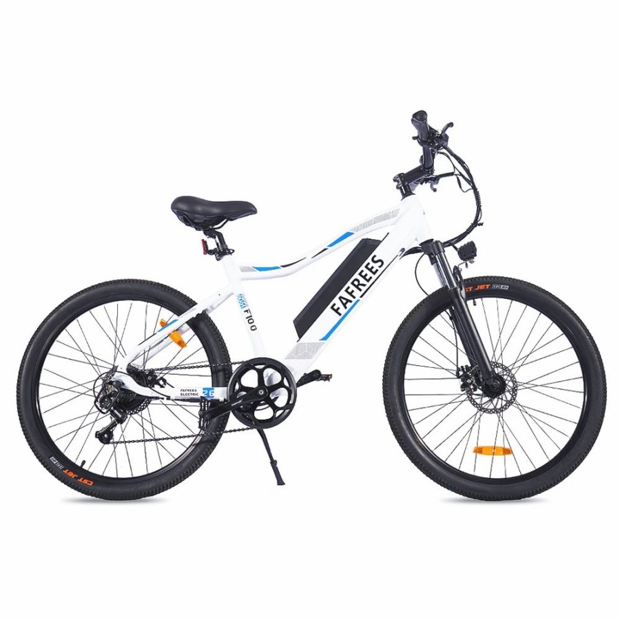 E-Bikes, Scooters & Wheels * | Fafrees F100 26 Inch Electric Bike Max Speed 33Km/H Mountain Ebike 250W Motor 48V 11.6Ah Removable Battery Recharge System Shimano 7 Speed Gears Led Display Aluminum Frame White