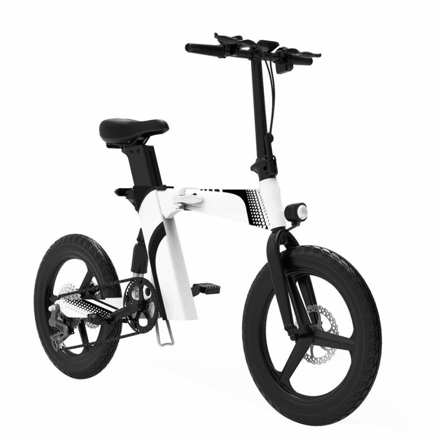 E-Bikes, Scooters & Wheels * | Z7 Electric Bike For Commuting 20 Inch Tires 350W Motor 32Km/H Max Speed, Dual 36V 8Ah Batteries, Disc Brakes, 120Kg Load White