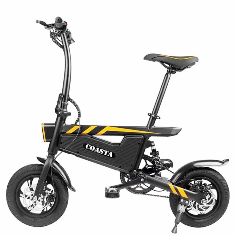 E-Bikes, Scooters & Wheels * | Coasta T18 Electric Bike 12 Inch Pneumatic Tire 350W Motor 25Km/H Max Speed 7.8Ah Battery 120Kg Max Load Ip54 Waterproof Black