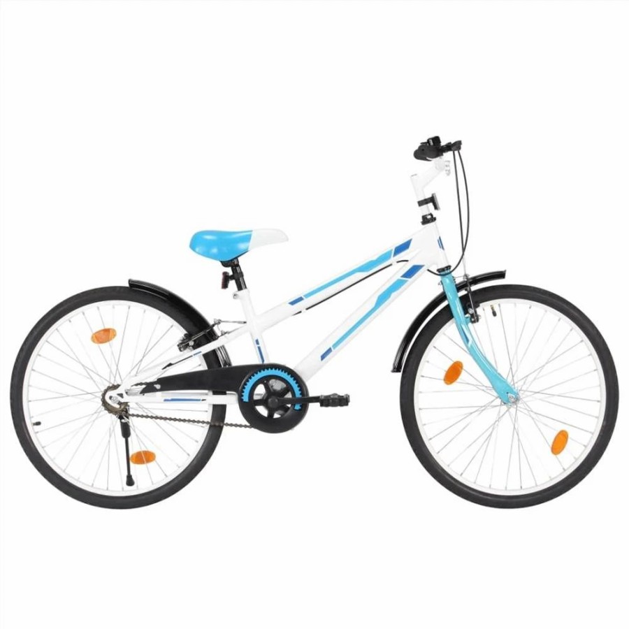 E-Bikes, Scooters & Wheels * | Kids Bike 24 Inch Blue And White