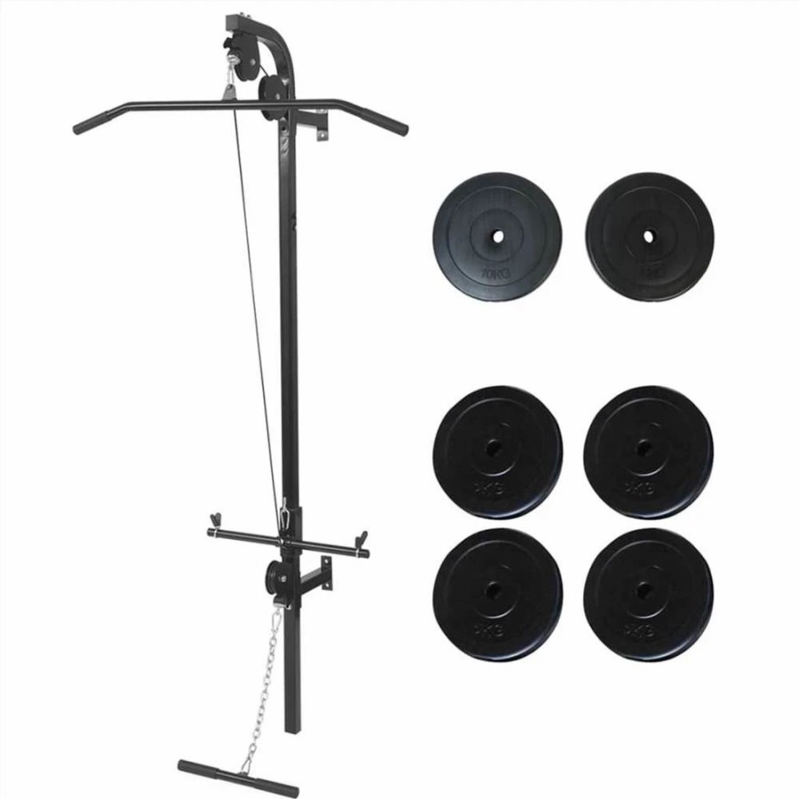 Exercise * | Wall-Mounted Power Tower With Weight Plates 40 Kg