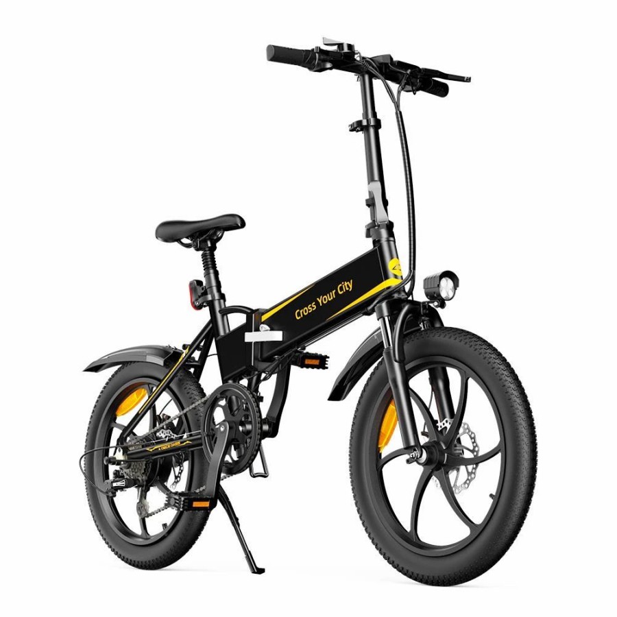 E-Bikes, Scooters & Wheels * | Ado A20+ Electric Folding Bike 20 Inch City Bicycle 250W Hall Brushless Gear Dc Motor Shimano 7-Speed Rear Derailleur 36V 10.4Ah Removable Battery 25Km/H Max Speed Up To 60Km Max Range Ipx5 Double Shock-Absorption Aluminum Alloy Frame Black