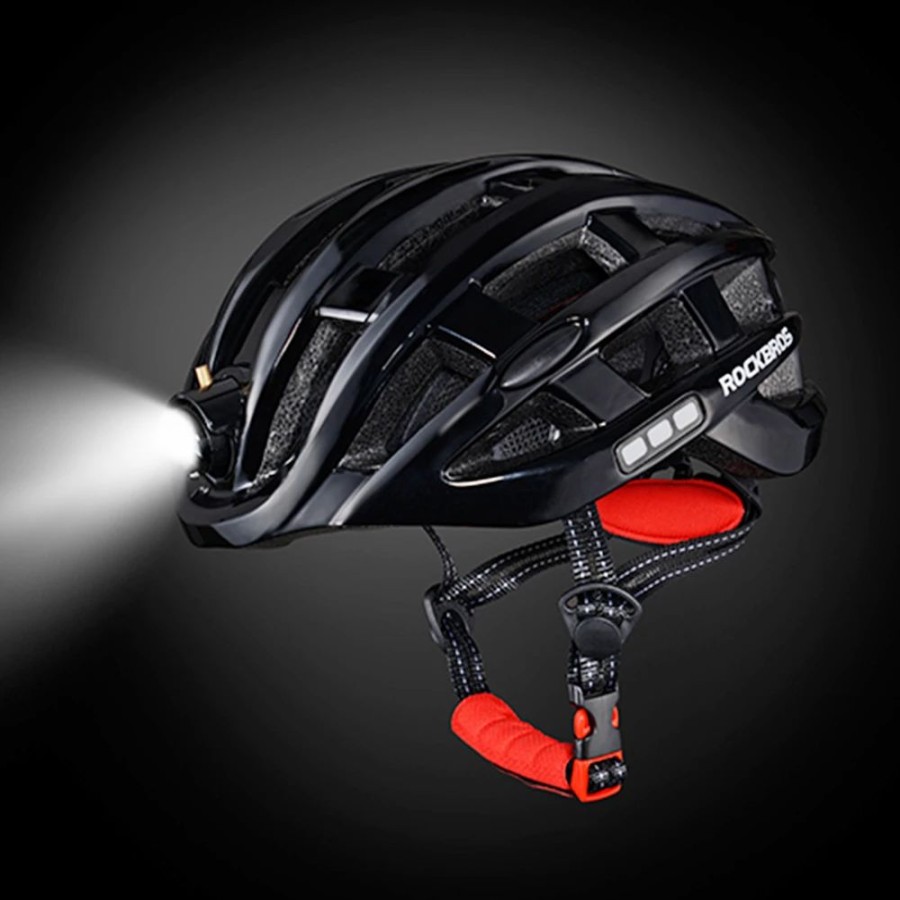 Cycling * | Rockbros Zn1001 Light Cycling Helmet Bike Ultralight Helmet Integrally-Molded Mountain Road Helmet Unisex 57-62Cm Black