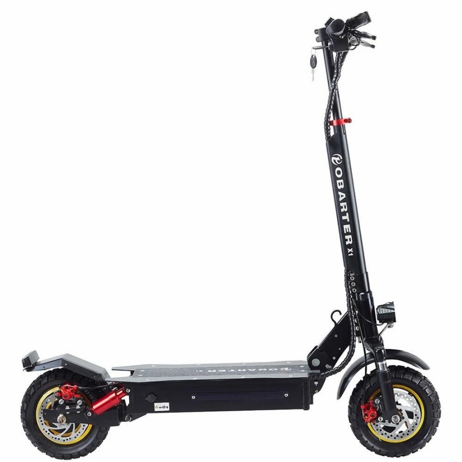 E-Bikes, Scooters & Wheels * | Obarter X1 Folding Electric Sport Scooter 10 Off-Road Tire 500W Brushless Motor 48V 20Ah Battery Bms 3 Speed Modes Dual Disc Brake Max Speed 55Km/H Led Display 40-50Km Long Range Black