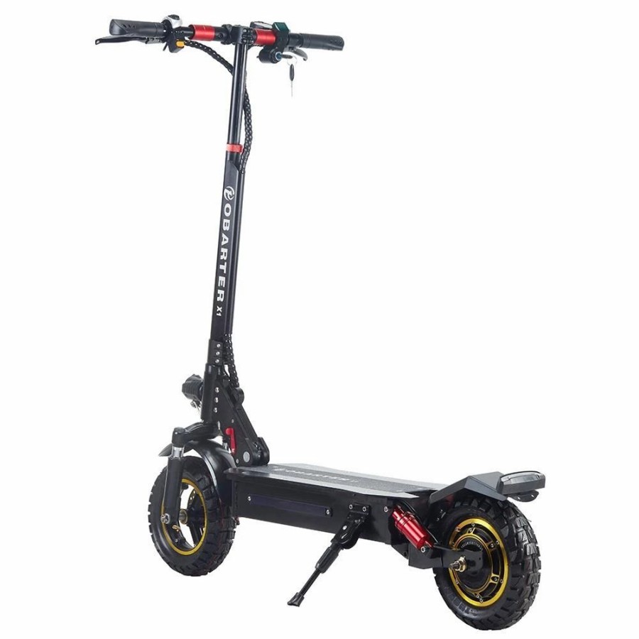 E-Bikes, Scooters & Wheels * | Obarter X1 Folding Electric Sport Scooter 10 Off-Road Tire 500W Brushless Motor 48V 20Ah Battery Bms 3 Speed Modes Dual Disc Brake Max Speed 55Km/H Led Display 40-50Km Long Range Black