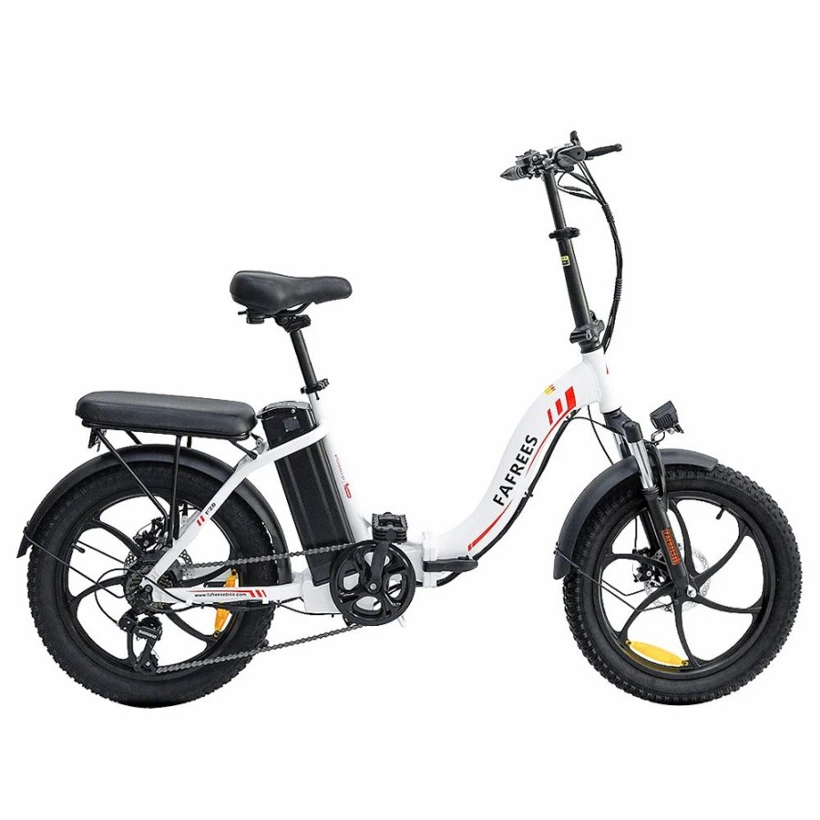 E-Bikes, Scooters & Wheels * | Fafrees F20 Electric Bike 20 Inch Folding Frame E-Bike 7-Speed Gears With Removable 15Ah Lithium Battery White