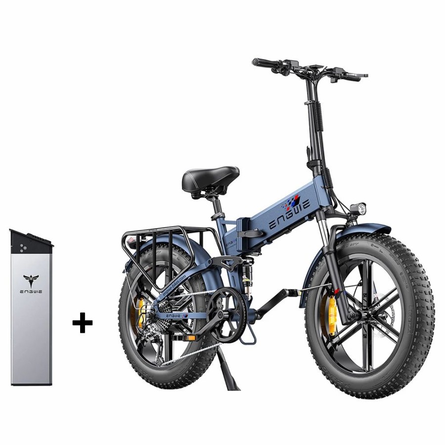 E-Bikes, Scooters & Wheels * | Engwe Engine Pro Electric Bicycle & 16Ah Battery Combo Blue