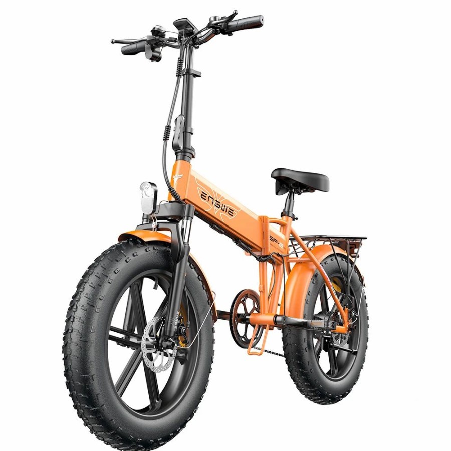 E-Bikes, Scooters & Wheels * | Engwe Ep-2 Pro 2022 Version Folding Electric Bike 20*4.0 Inch Fat Tire 750W Motor 35Km/H Max Speed 48V 13Ah Battery 150Kg Max Load Shimano 7-Speed Gears Dual Disc Brake 100Km Range Mountain Beach Snow Folding Bicycle Orange