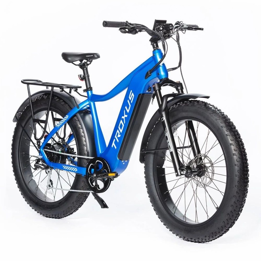 E-Bikes, Scooters & Wheels * | Troxus Explorer Step Over Electric Bike 26*4.0 Inch Fat Tire 750W Bafang Motor 45Km/H Speed 48V 20Ah Samsung Battery Shimano 8 Speed 125Kg Load Blue