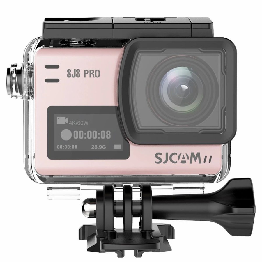 Outdoor Sports Cameras * | Sjcam Sj8Pro Sports & Action Camera 4K/60Fps Waterproof, Wifi Remote Control Sports Dv Fpv Camera Rose Gold