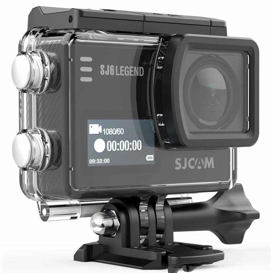 Outdoor Sports Cameras * | Sjcam Sj6 Legend Sports & Action Camera 4K/24Fps Waterproof, Wifi Remote Control 2.0" Lcd Touch Screen Black