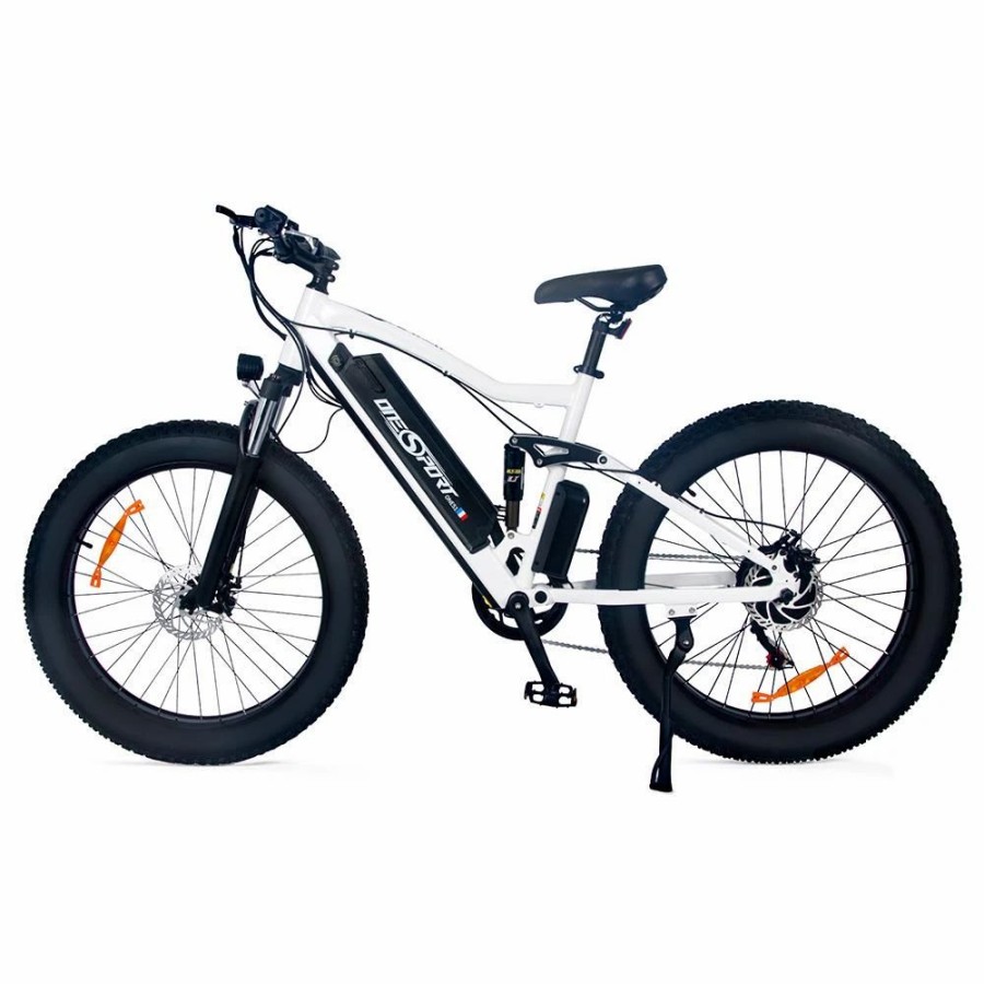 E-Bikes, Scooters & Wheels * | Onesport Ones1 Electric Bike 26*4.0 Inch Fat Tires 48V 500W Motor 10Ah Battery 25Km/H Max Speed Shimano 7 Speed White