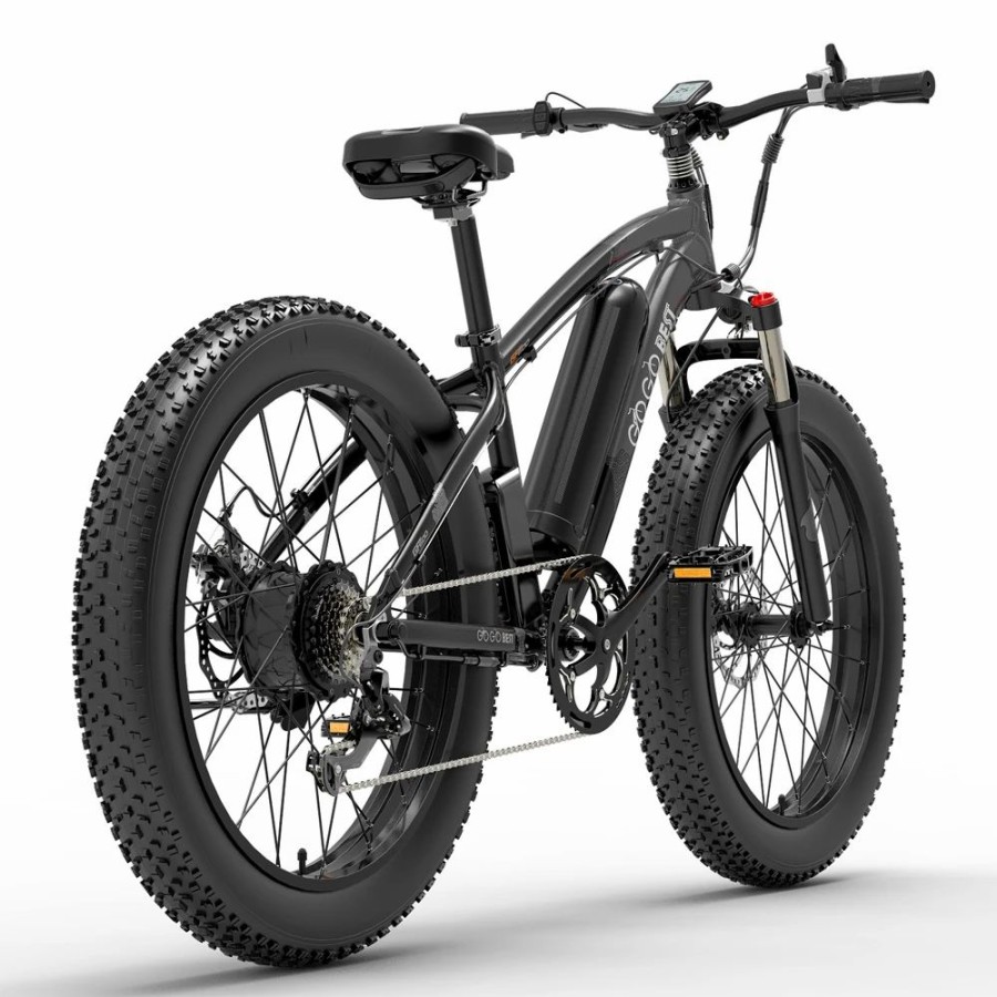 E-Bikes, Scooters & Wheels * | Gogobest Gf600 Electric Bike 48V 13Ah Battery 1000W Motor 26 4.0 Inch Fat Tire Aluminum Alloy Frame Shimano 7-Speed Shift Max Speed 40Km/H 110Km Power-Assisted Mileage Range Lcd Display Ip54 Waterproof Black Grey