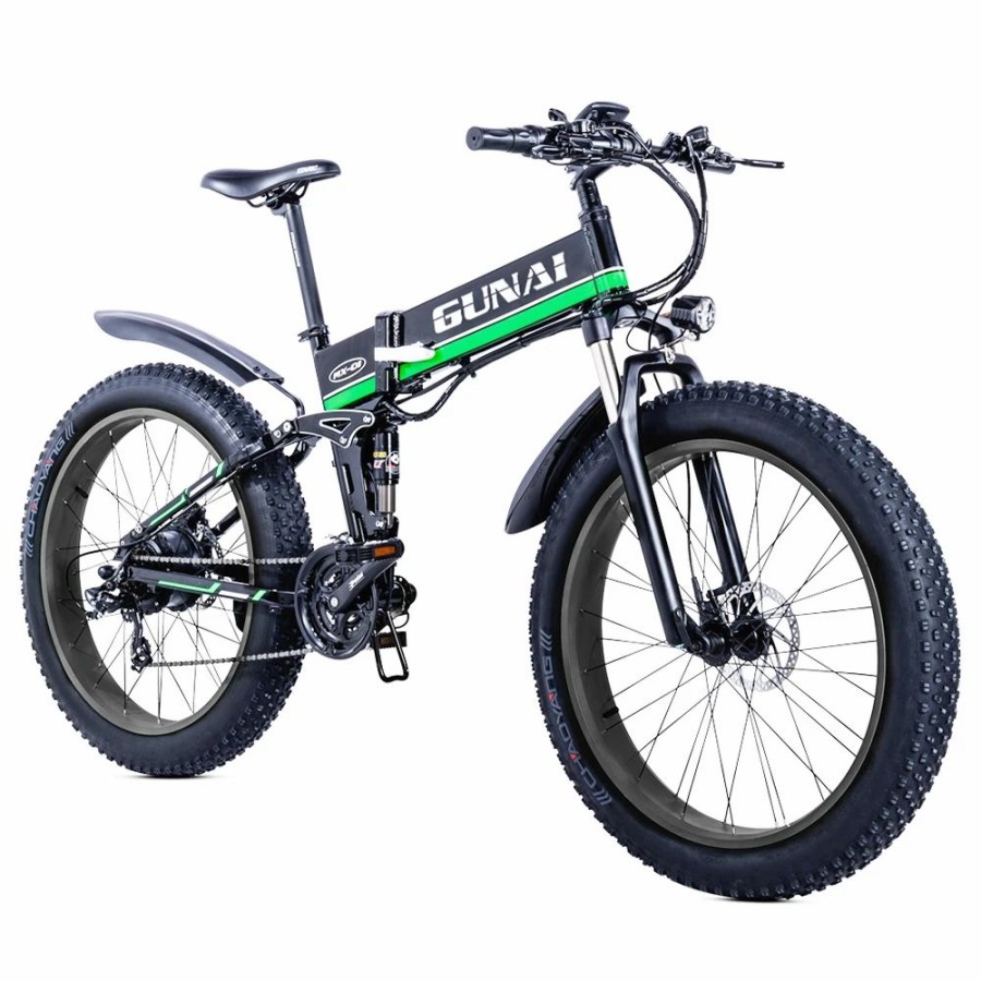 E-Bikes, Scooters & Wheels * | Gunai Mx01 1000W 48V 12.8Ah 26" Electric Bicycle 40Km/H Max Speed 40-50Km Mileage Range 150Kg Max Load Green