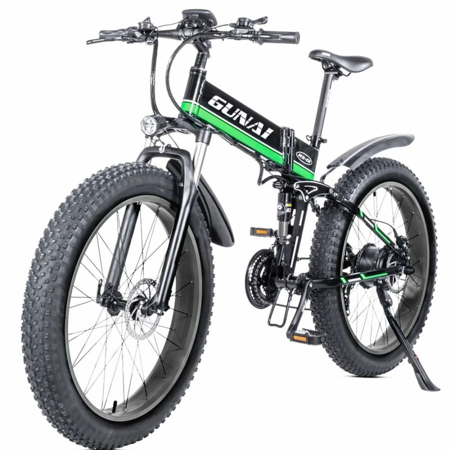 E-Bikes, Scooters & Wheels * | Gunai Mx01 1000W 48V 12.8Ah 26" Electric Bicycle 40Km/H Max Speed 40-50Km Mileage Range 150Kg Max Load Green