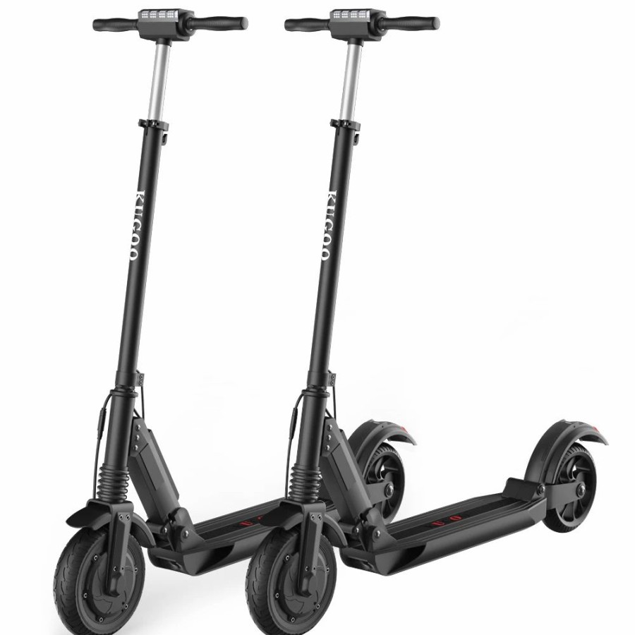 E-Bikes, Scooters & Wheels * | [Set Of Two] Kugoo S1 Folding Electric Scooter 350W Motor Lcd Display Screen 3 Speed Modes 8.0 Inches Solid Rear Anti-Skid Tire Black