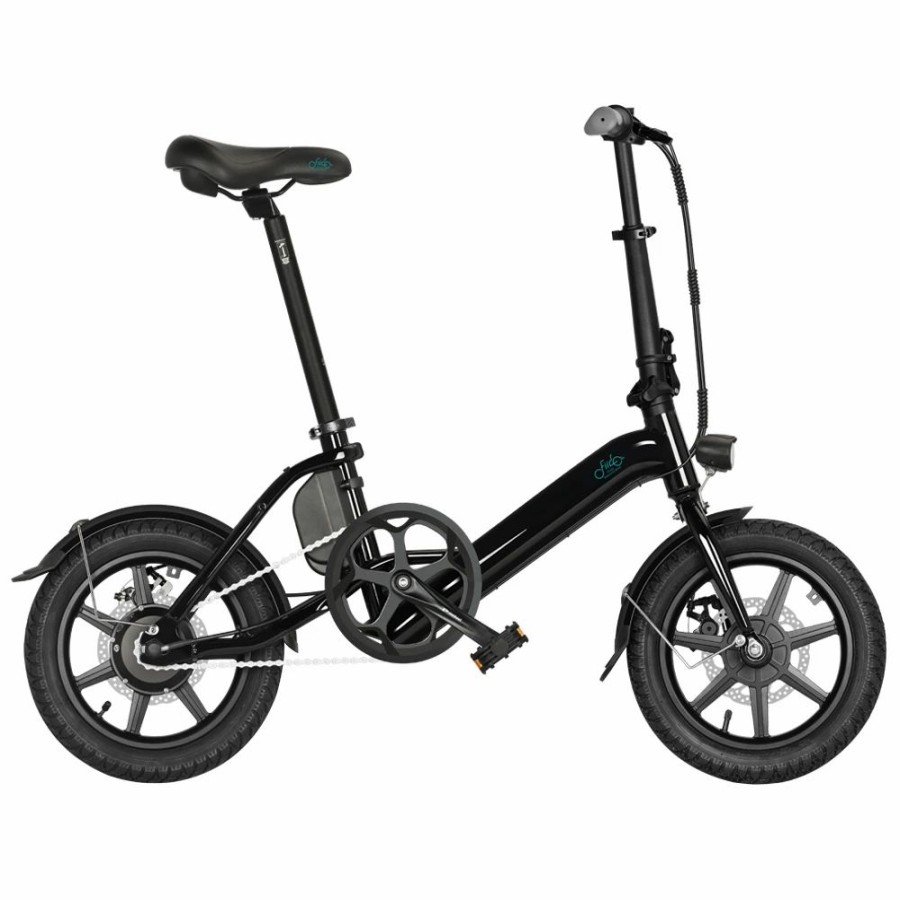 E-Bikes, Scooters & Wheels * | Fiido D3 Pro Folding Electric Moped Bike 14 Inch City Bicycle Commuter Bike Max 25Km/H Three Riding Modes 7.5Ah Lithium Battery Aluminium Alloy Body Black