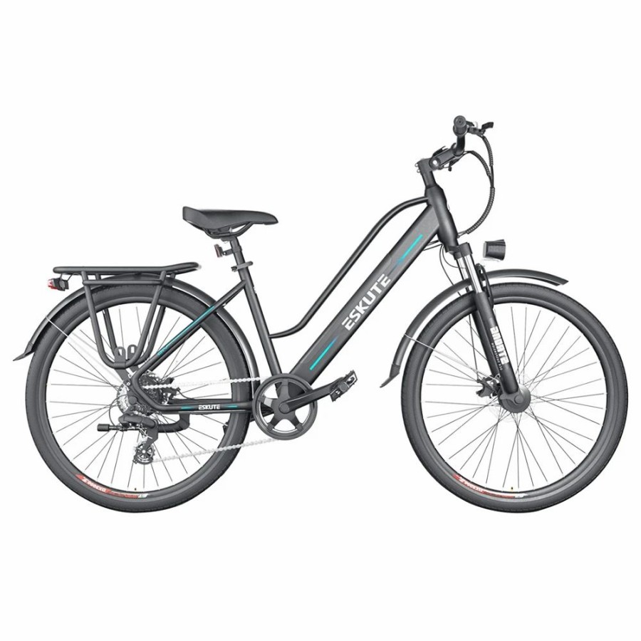 E-Bikes, Scooters & Wheels * | Eskute Wayfarer E-City Bike Netuno Electric Bicycle 250W Rear-Hub Motor 10Ah Battery For 65 Miles Range