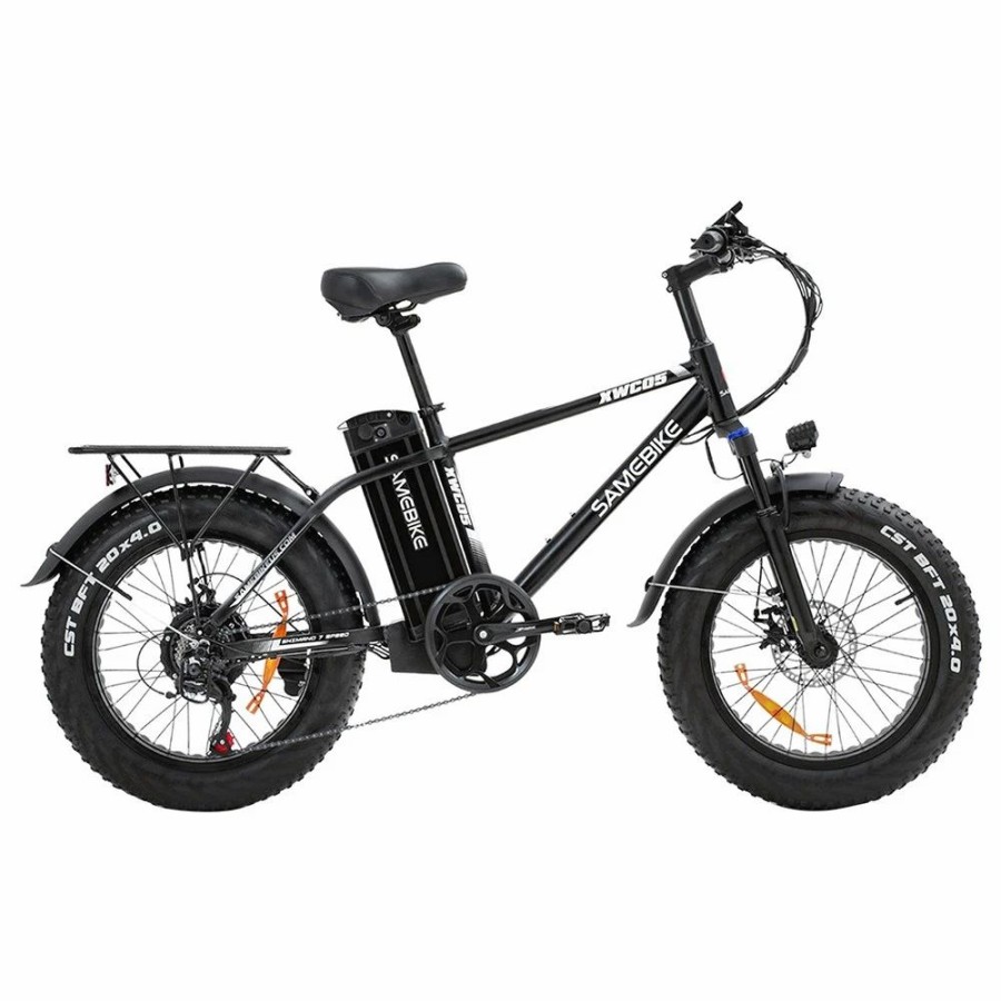 E-Bikes, Scooters & Wheels * | Samebike Xwc05 Electric Mountain Bike 20*4.0 Inch Fat Tire 750W Brushless Geared Motor 35Km/H Max Speed 48V 13Ah Battery 80Km Range Shimano 7-Speed Double Disc Brake Silver