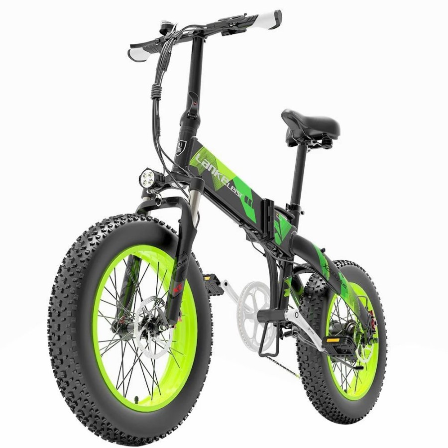 E-Bikes, Scooters & Wheels * | Lankeleisi X2000 Plus Moped Electric Bike Folding Bike 12.8Ah 48V 1000W 40Km/H Max Speed Max Load 150Kg Green