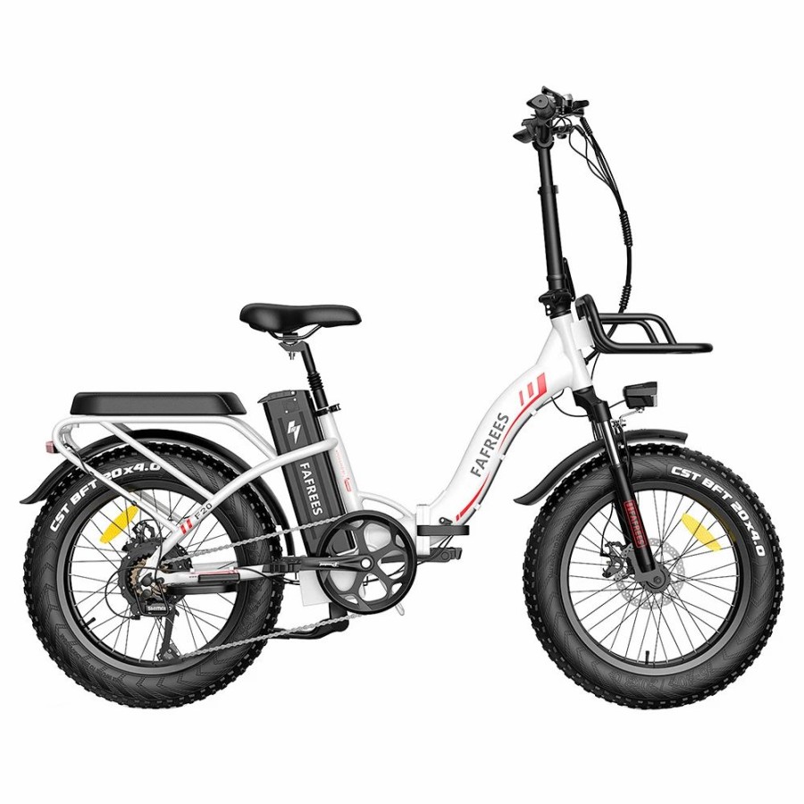 E-Bikes, Scooters & Wheels * | Fafrees F20 Max Electric Bike 20*4.0 Inch Fat Tire 500W Brushless Motor 25Km/H Max Speed Folding Frame E-Bike With Removable 48V 18Ah Lithium Battery 140Km Max Range 150Kg Load Dual Disc Brakes Shimano 7 Speed Gear White