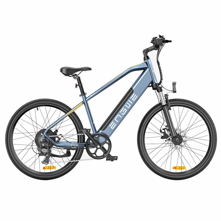 E-Bikes, Scooters & Wheels * | Engwe P26 Mountain Bike 26 Inch Tire 48V 500W Motor 40Km/H Max Speed 13.6Ah Battery 86Km Range Shimano 7-Speed Gear Front Suspension Electric Bike Blue