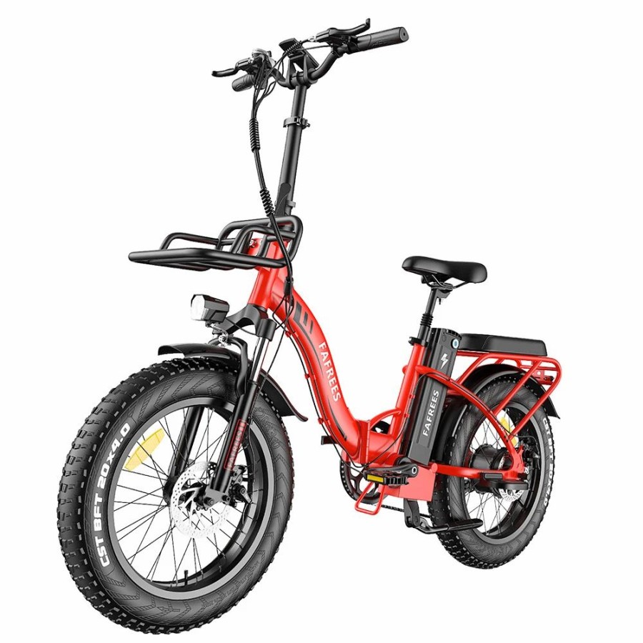 E-Bikes, Scooters & Wheels * | Fafrees F20 Max Electric Bike 20*4.0 Inch Fat Tire 500W Brushless Motor 25Km/H Max Speed Folding Frame E-Bike With Removable 48V 18Ah Lithium Battery 140Km Max Range 150Kg Load Dual Disc Brakes Shimano 7 Speed Gear Red