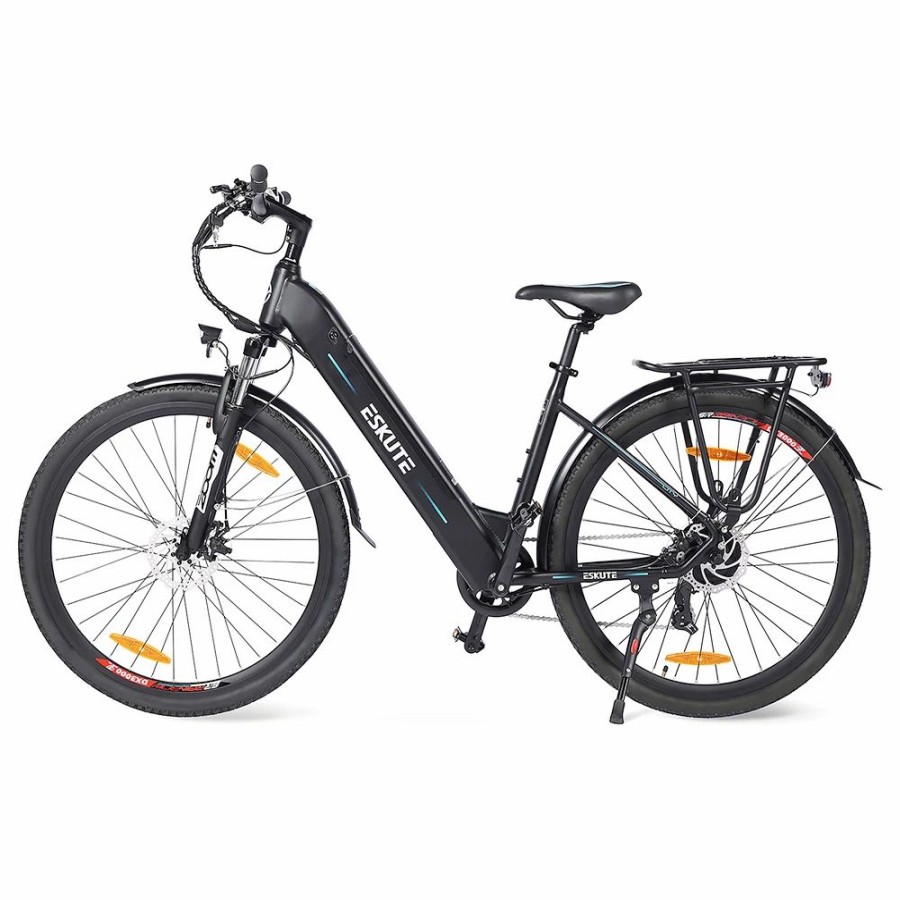 E-Bikes, Scooters & Wheels * | Eskute Polluno Electric Bicycle 28 Inch 250W Rear-Hub Motor 25Km/H Max Speed 36V 14.5Ah Battery For 65 Miles Range Urban Bike