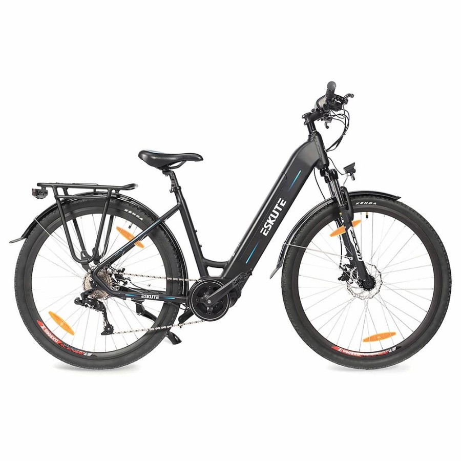 E-Bikes, Scooters & Wheels * | Eskute Polluno Electric Bicycle 28 Inch 250W Rear-Hub Motor 25Km/H Max Speed 36V 14.5Ah Battery For 65 Miles Range Urban Bike