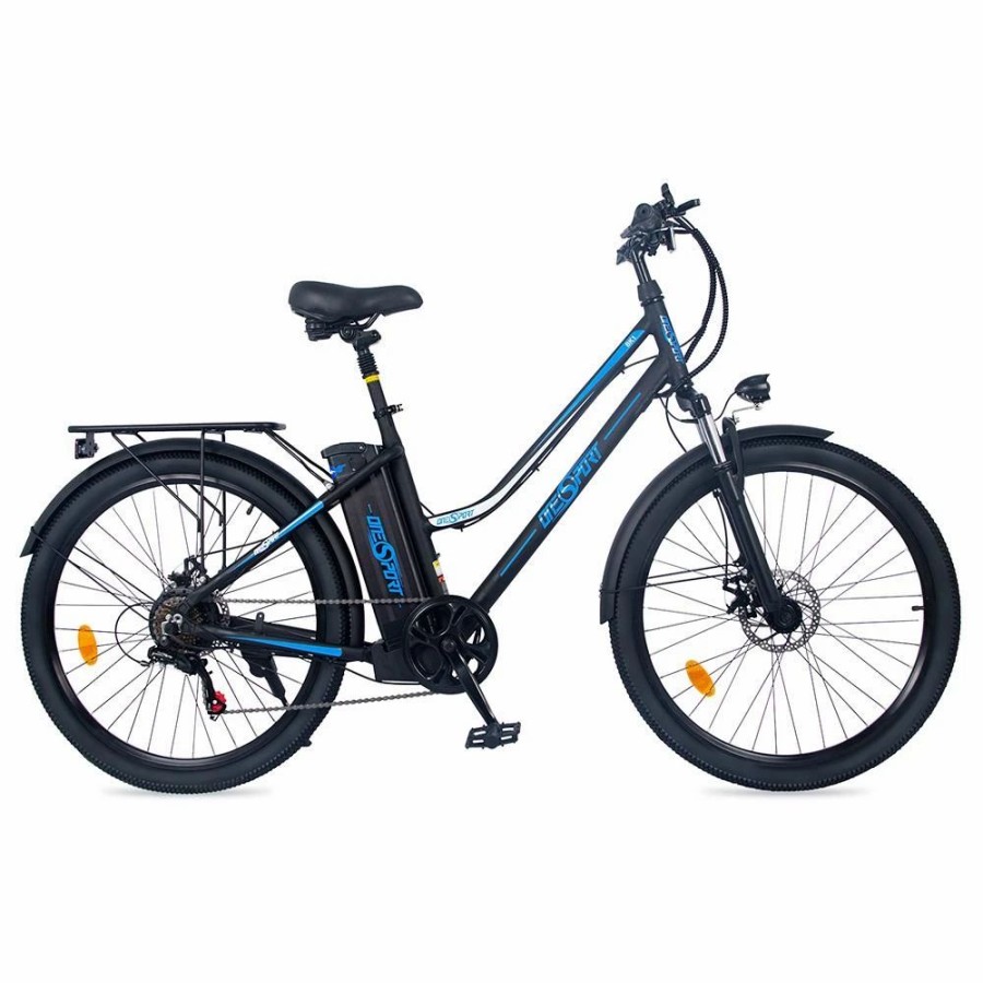 E-Bikes, Scooters & Wheels * | Onesport Bk1 Electric Bike 26 Inch Tires 36V 350W Motor 10Ah Battery 25Km/H Max Speed Shimano 7 Speed Gear Front Suspension And Dual Disc Brakes 120Kg Max Load Black