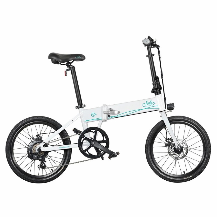 E-Bikes, Scooters & Wheels * | Fiido D4S Folding Moped Electric Bike Shimano 6-Speed Gear Shifting City Bike Commuter Bike 20-Inch Tires 250W Motor Max 25Km/H 10.4Ah Battery Up To 80Km Mileage Range White