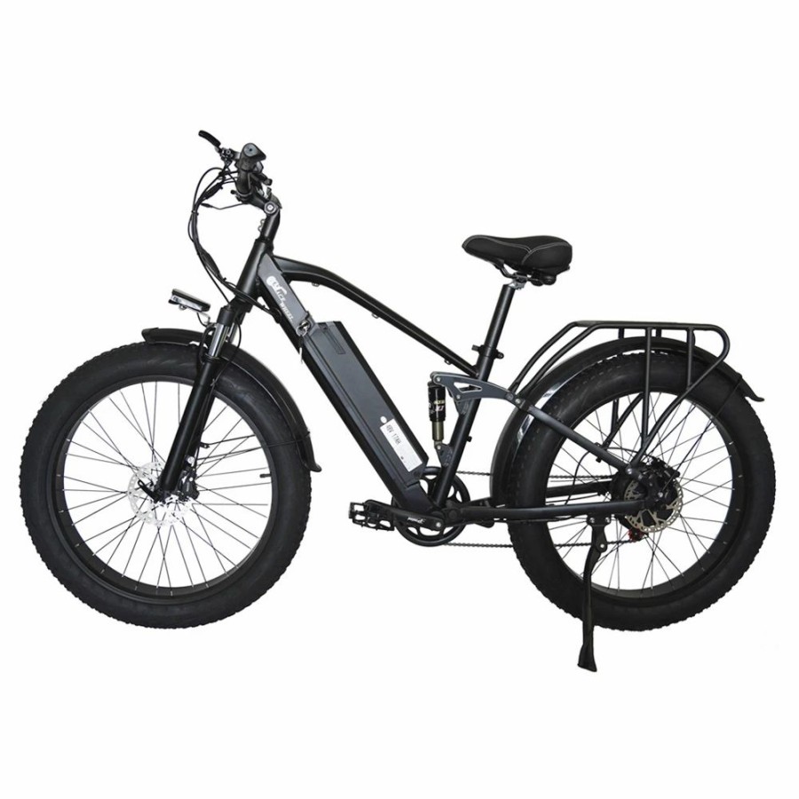 E-Bikes, Scooters & Wheels * | Cmacewheel Tp26 Full Suspension Electric Mountain Bike, 26*4.0 Inch Fat Tire 48V 750W Brushless Motor 17Ah Li-Battery 45Km/H Max Speed Shimano 7 Speed Transmission Black