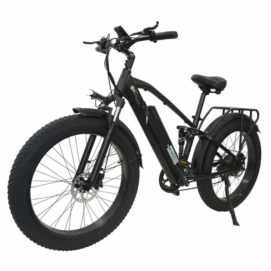 E-Bikes, Scooters & Wheels * | Cmacewheel Tp26 Full Suspension Electric Mountain Bike, 26*4.0 Inch Fat Tire 48V 750W Brushless Motor 17Ah Li-Battery 45Km/H Max Speed Shimano 7 Speed Transmission Black