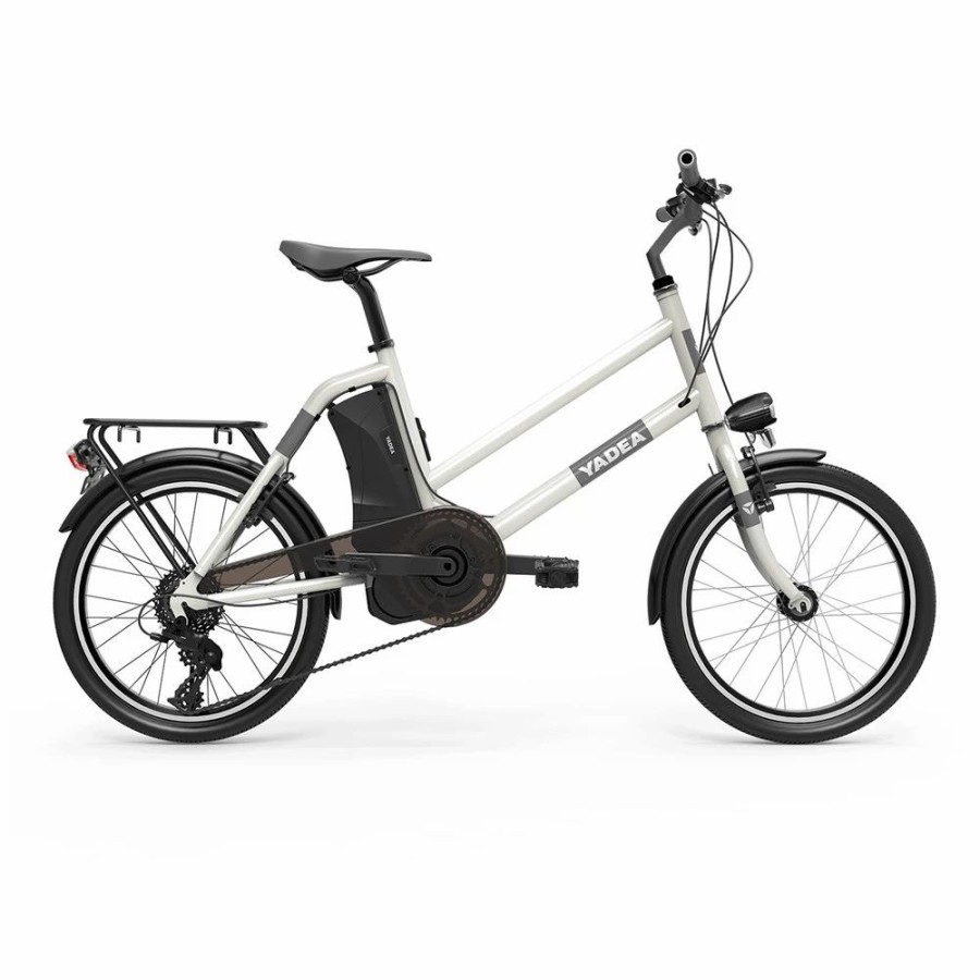 E-Bikes, Scooters & Wheels * | Yadea Yt300 20 Inch Touring Electric City Bike 250W Okawa Mid Drive Motor Shimano 7-Speed Rear Derailleur 36V 7.8Ah Removable Battery 25Km/H Max Speed Up To 60Km Max Range Led Headlight White