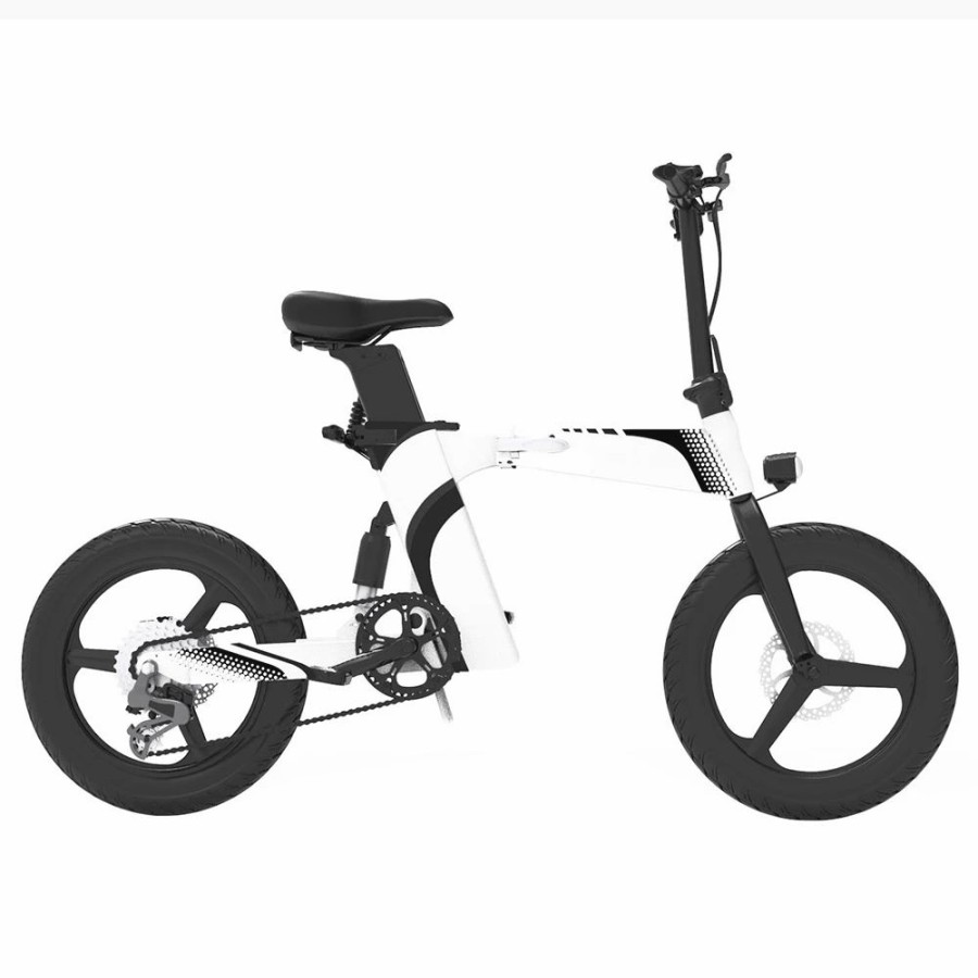 E-Bikes, Scooters & Wheels * | Z7 Electric Bike 250W Brushless Motor 36V 8Ah Battery 20" Tire, 25Km/H Max Speed, 30-40Km Range, 120Kg Load White