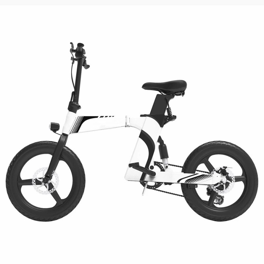 E-Bikes, Scooters & Wheels * | Z7 Electric Bike 250W Brushless Motor 36V 8Ah Battery 20" Tire, 25Km/H Max Speed, 30-40Km Range, 120Kg Load White