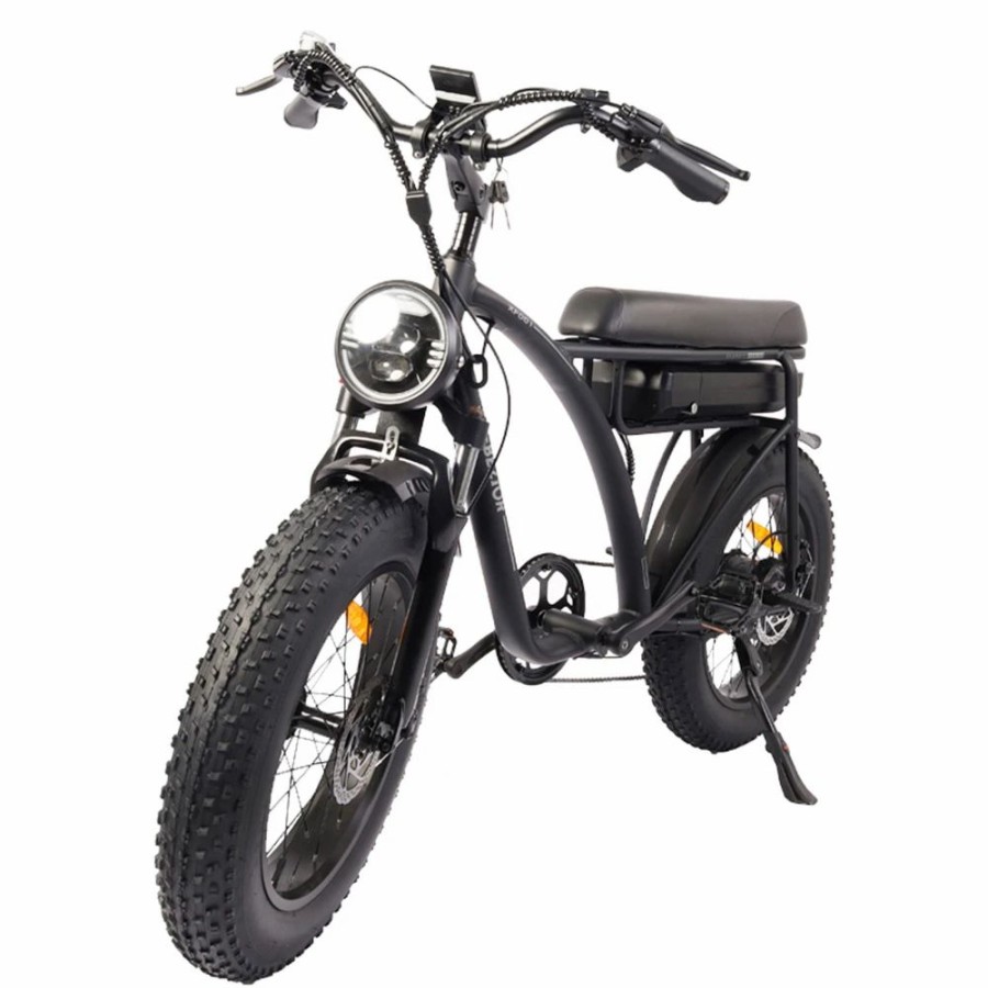 E-Bikes, Scooters & Wheels * | Bezior Xf001 Retro Electric Bike 20*4.0 Inch Fat Tires 1000W Motor 12.5Ah 48V Battery 45Km/H Max Speed 120Kg Max Load Shimano 7-Speed Dual Mechanical Disc Brakes Front & Rear Suspension Fork Lcd Display Black