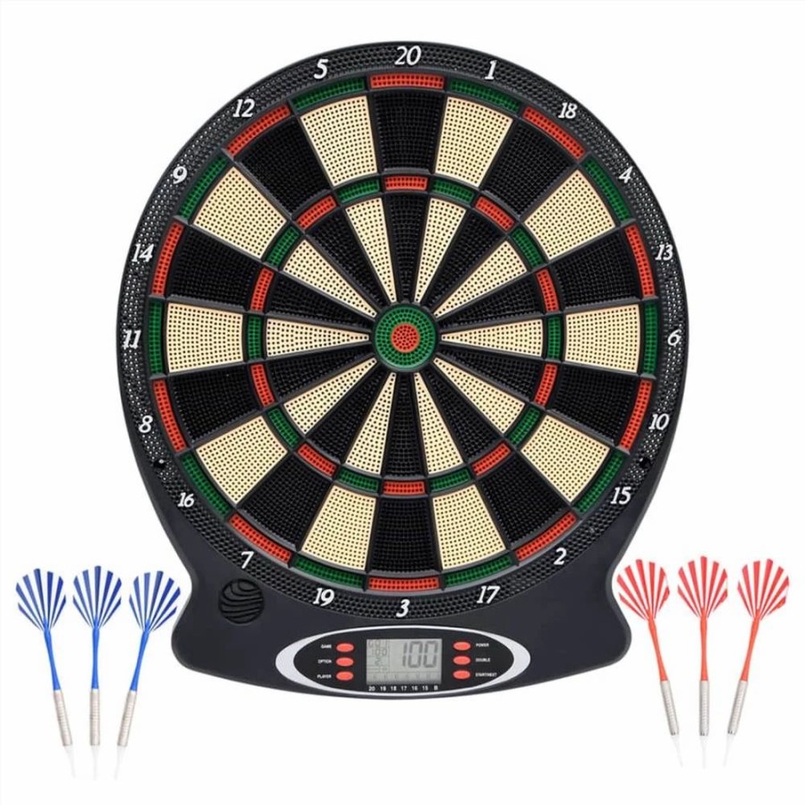 Exercise * | Electric Dartboard With Darts Black Polypropylene