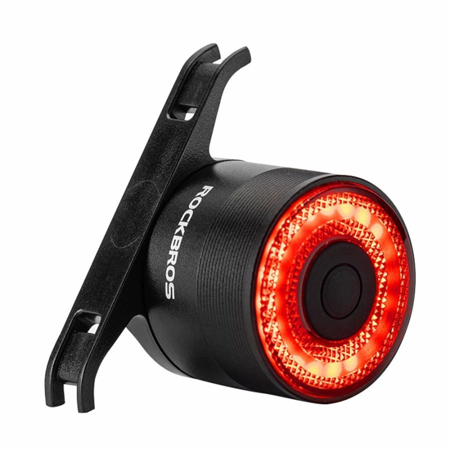 Cycling * | Rockbros Q3 Bike Taillight Smart Sensing Brake Rear Light Usb Charging For Night Cycling Colorful Bicycle Light