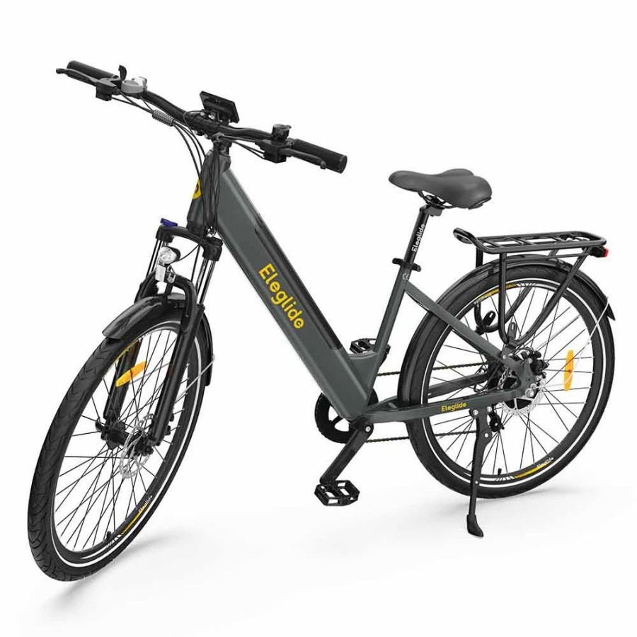 E-Bikes, Scooters & Wheels * | Eleglide T1 Step-Thru Electric Trekking Bike Trekking Bike 27.5 Inch Cst Tires 36V 12.5Ah Battery 250W Brushless Motor Shimano 7 Gears Max Speed 25Km/H Max Range 100Km Max Load 120Kg Ipx4 Waterproof Dual Disk Brake Gray