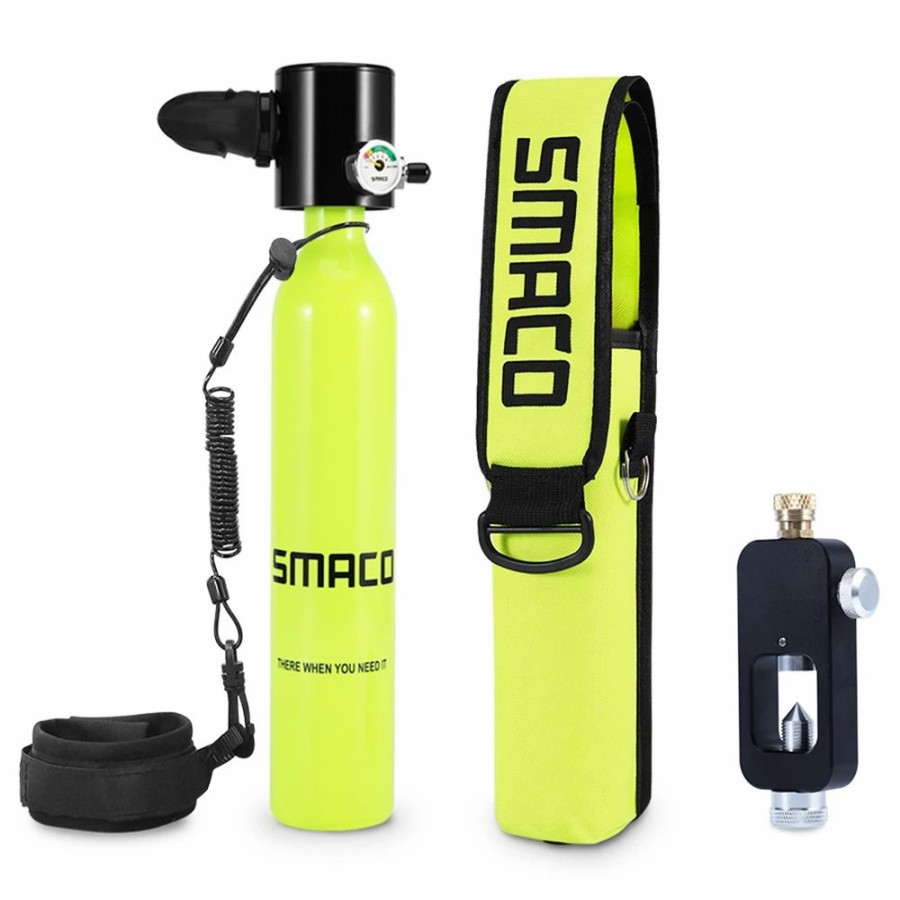 Exercise * | Smaco S300-A7 0.5L Mini Scuba Diving Tank 5-7 Minutes Using Time With Refill Adapter Green